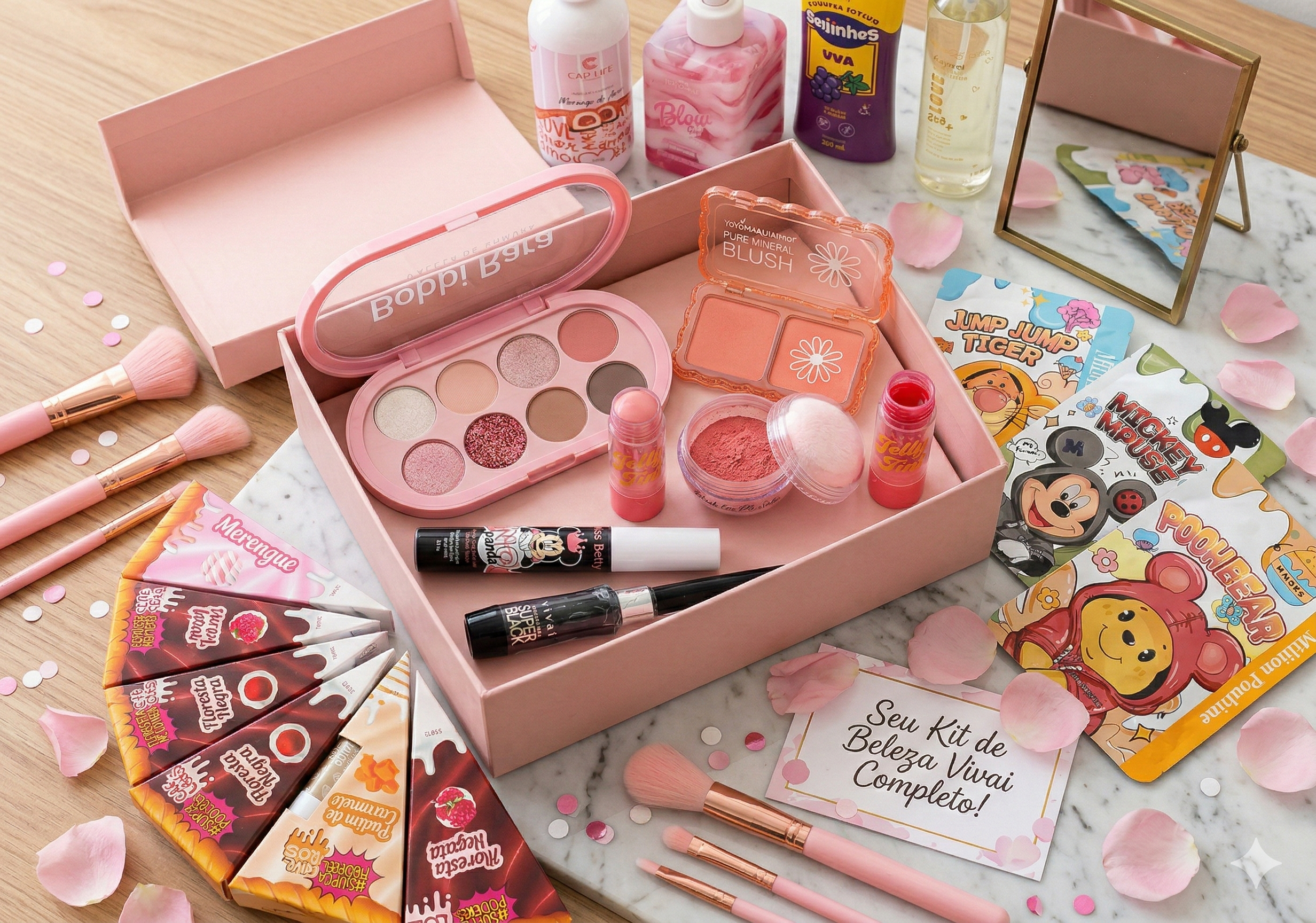 Kit 01 de maquiagens e Skin care - imagem 1